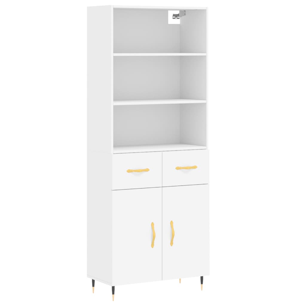 vidaXL Highboard White 69.5x34x180 cm Engineered Wood