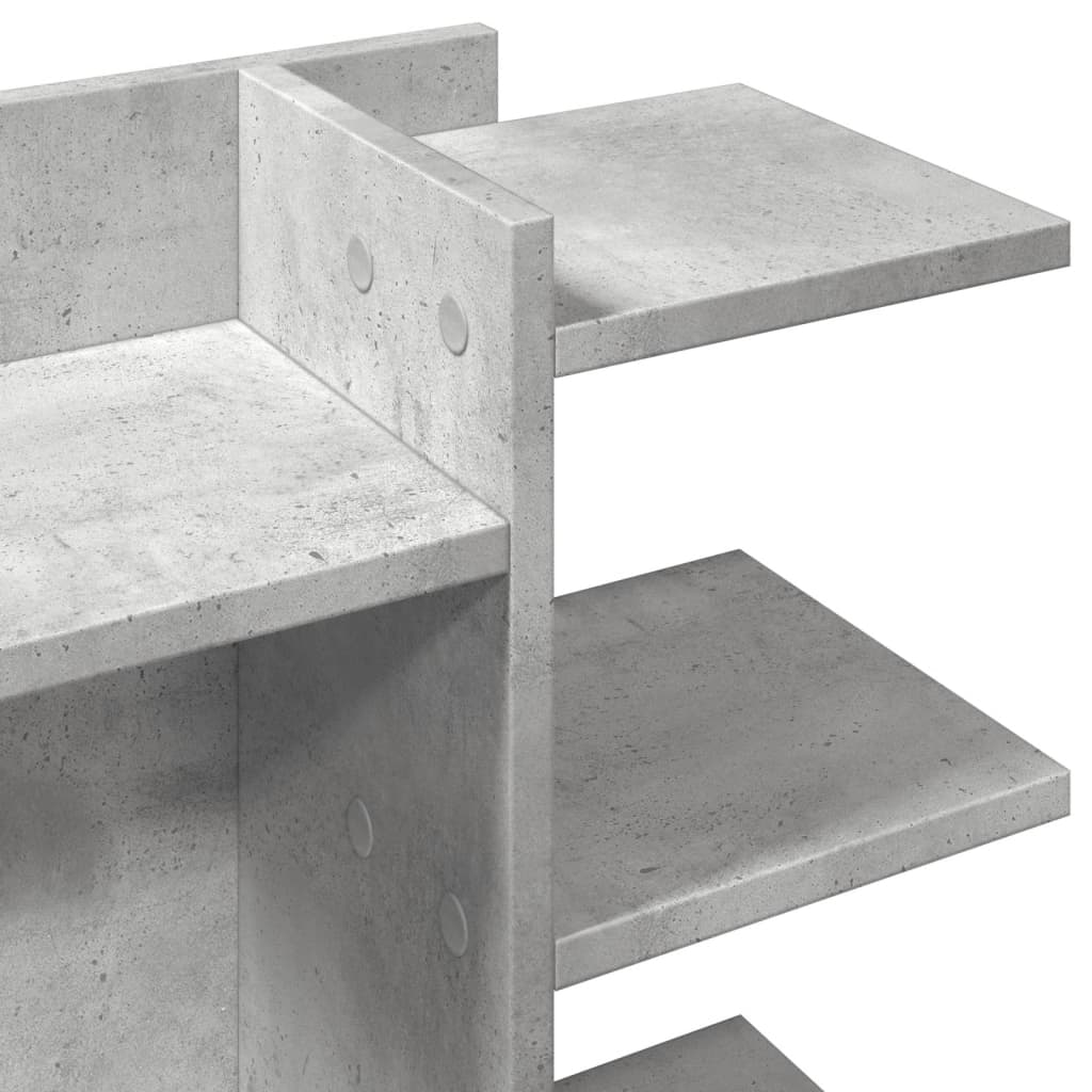 vidaXL Desk Organiser Concrete Grey 42x21.5x42 cm Engineered wood