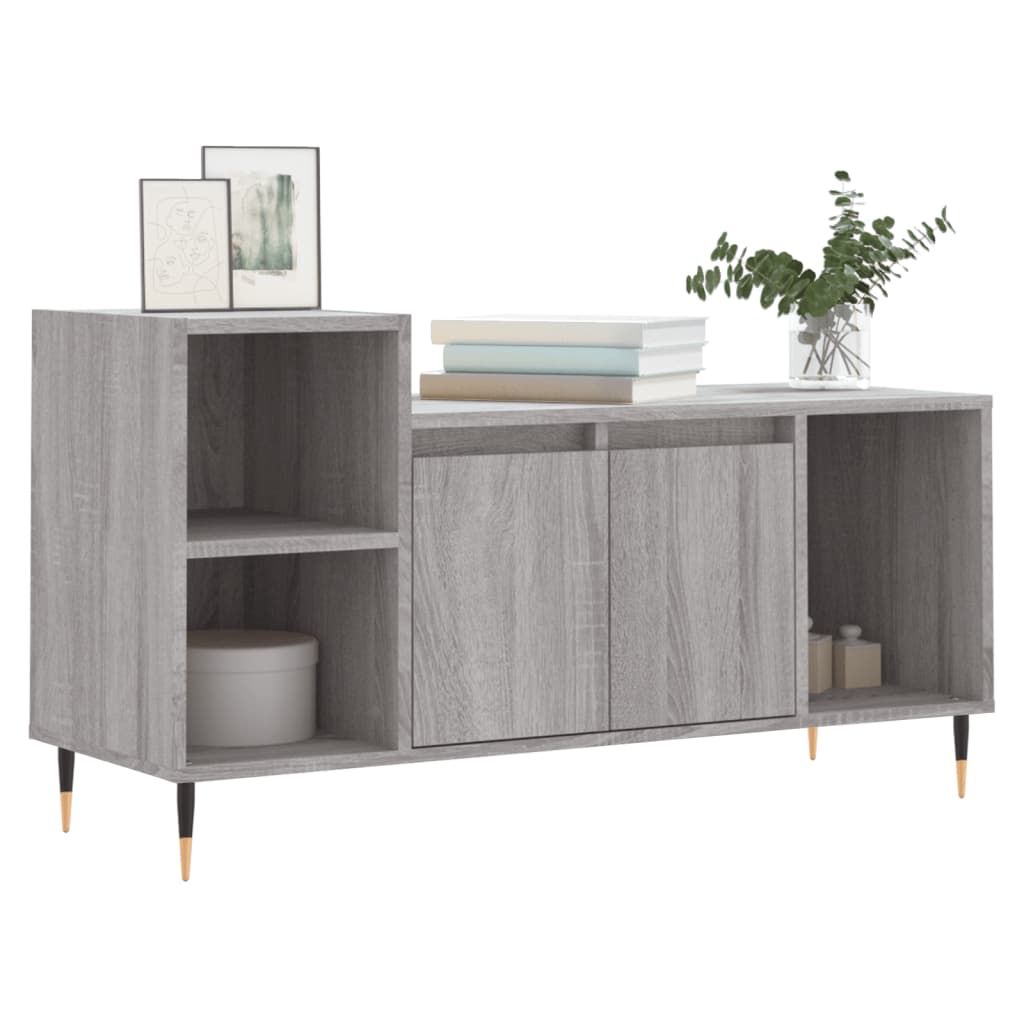 vidaXL TV Cabinet Grey Sonoma 100x35x55 cm Engineered Wood