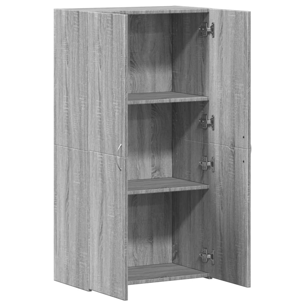 vidaXL File Cabinet Grey Sonoma 60x32x115 cm Engineered Wood