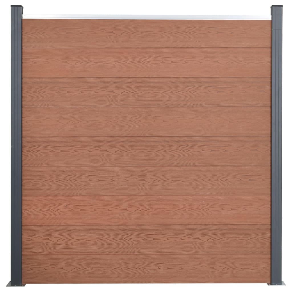 vidaXL Fence Panel Set Brown 526x186 cm WPC