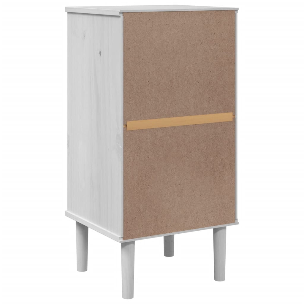 vidaXL Bedside Cabinet SENJA Rattan Look White 40x35x80 cm Solid Wood Pine