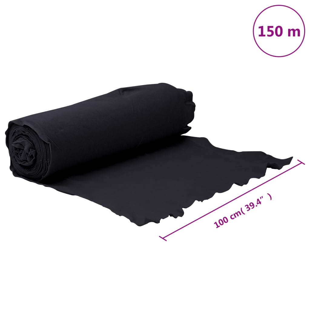 vidaXL Geotextile Membrane Black 1 x 150 m Polyester Fibre