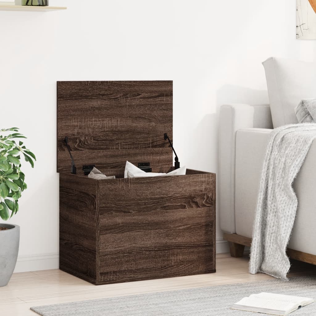 vidaXL Storage Box Brown Oak 60x42x46 cm Engineered Wood