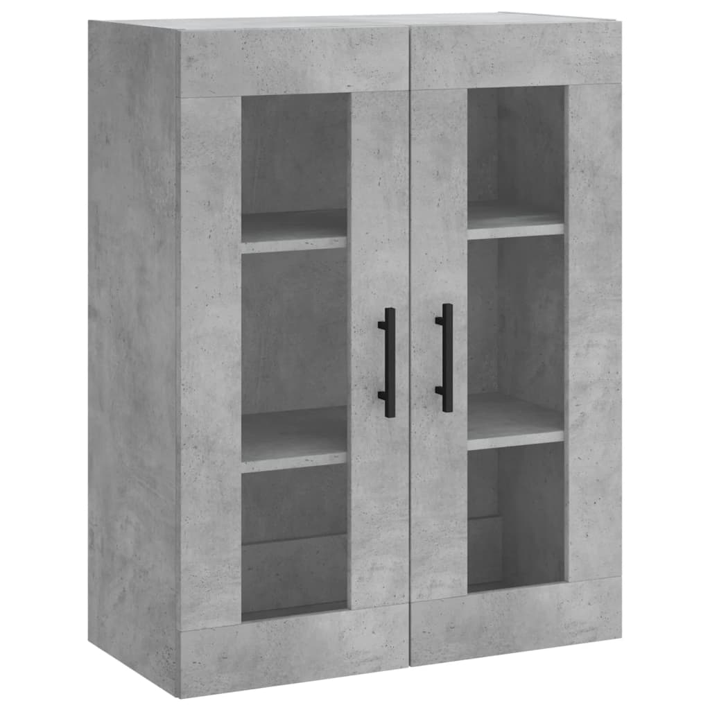 vidaXL Wall Mounted Cabinets 2 pcs Concrete Grey Engineered Wood