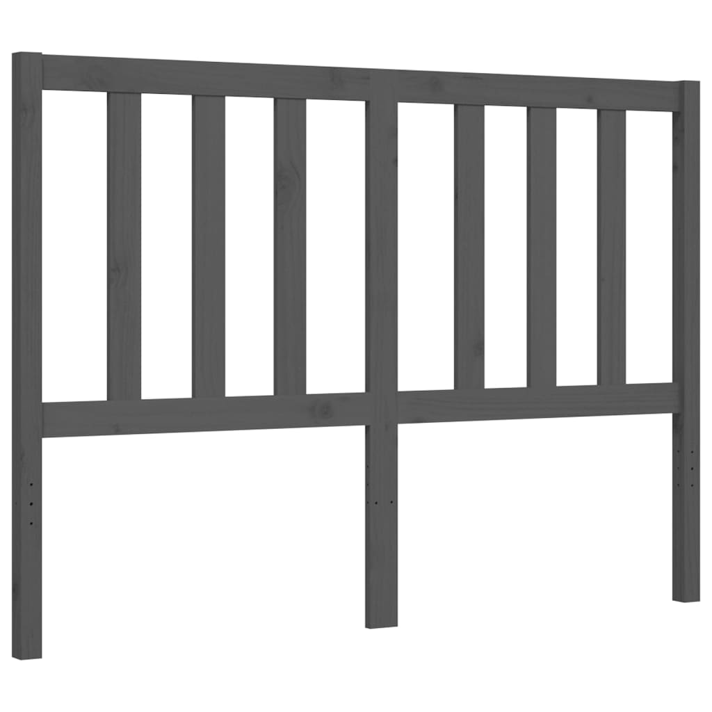 vidaXL Bed Frame without Mattress Grey 140x190 cm Solid Wood Pine