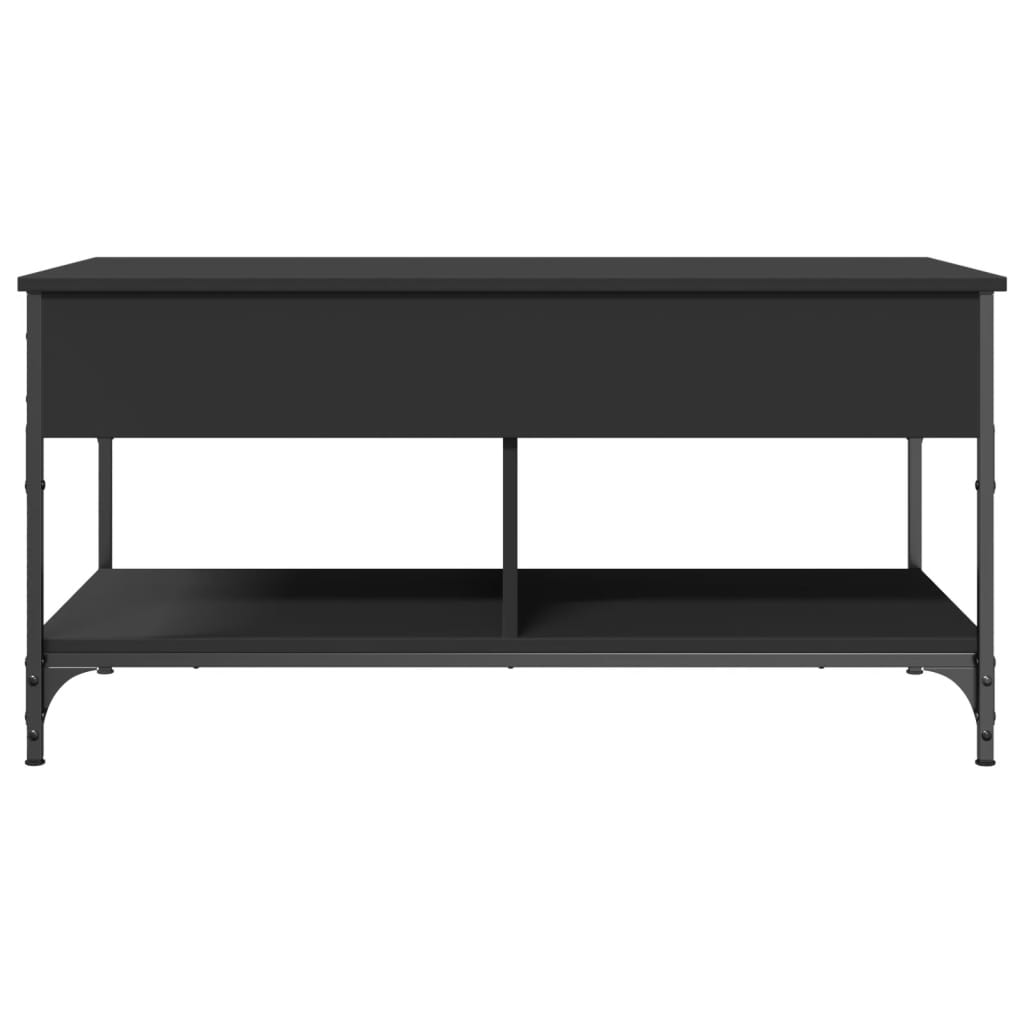 vidaXL Coffee Table Black 100x50x50 cm Engineered Wood and Metal