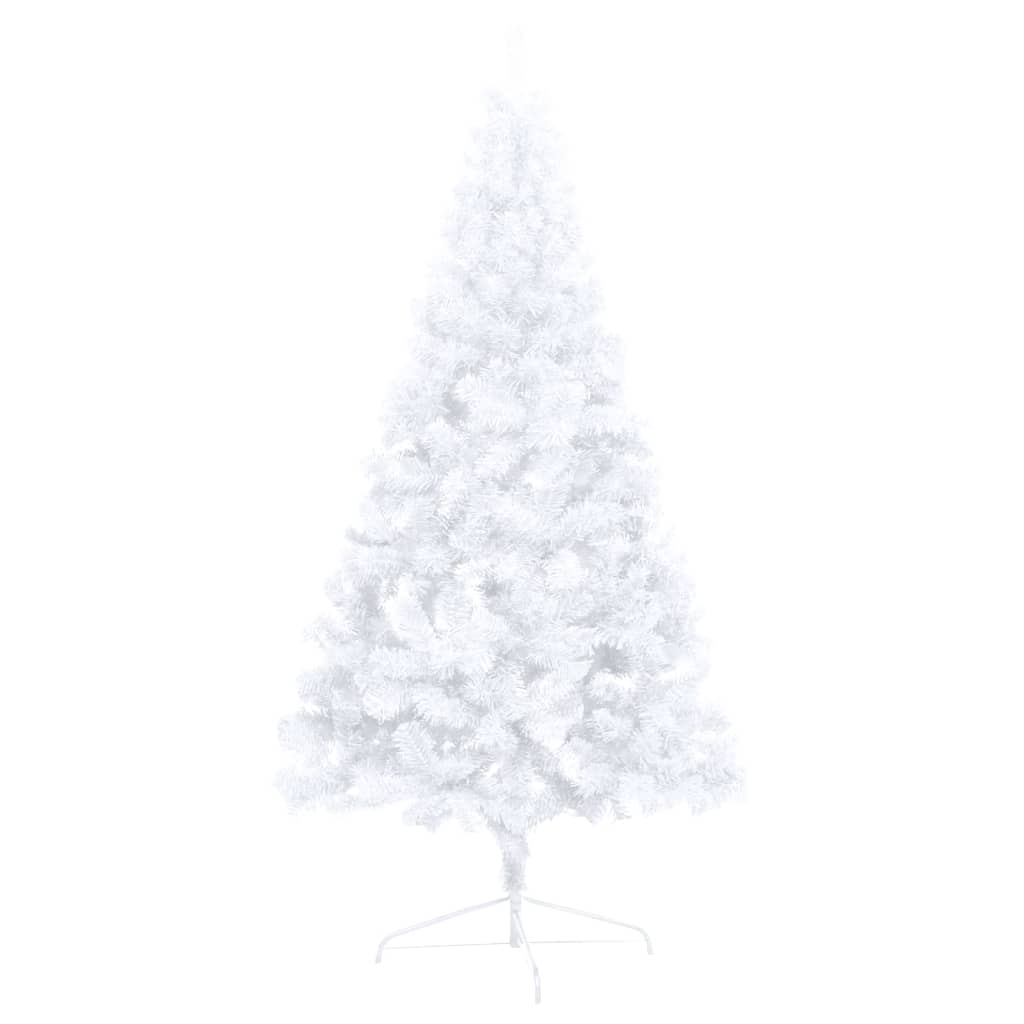 vidaXL Artificial Half Pre-lit Christmas Tree with Ball Set White 240 cm