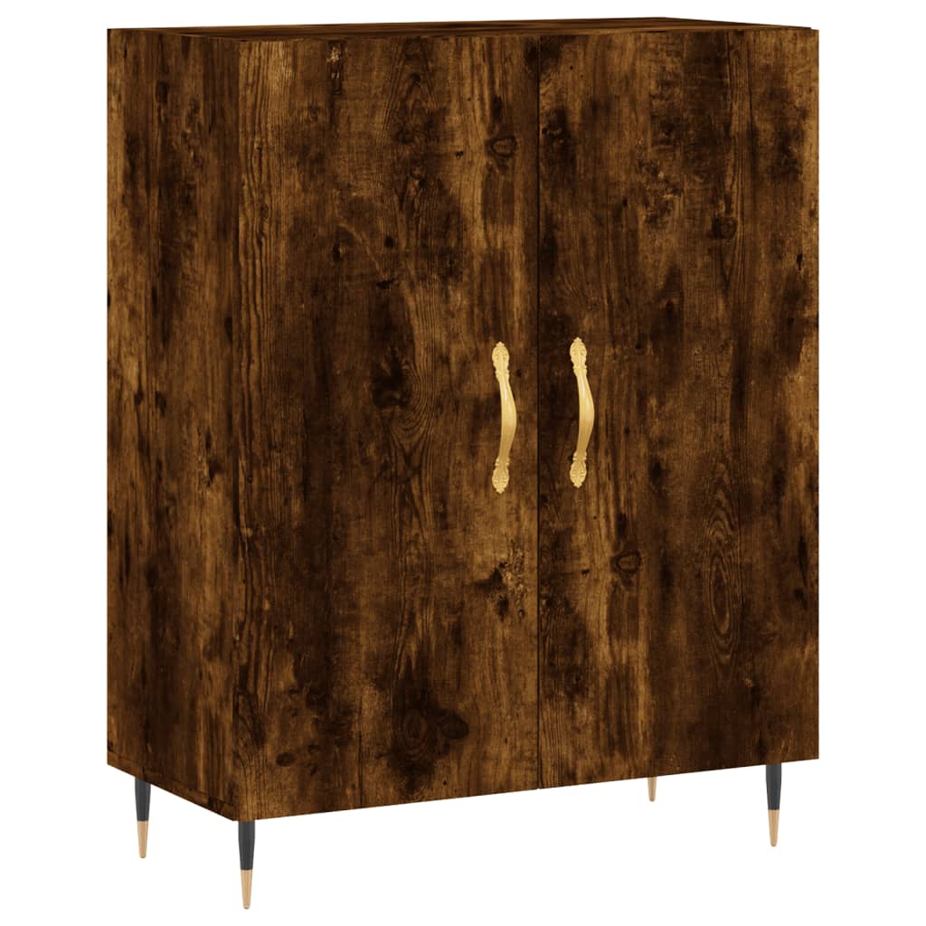 vidaXL Sideboard Smoked Oak 69.5x34x90 cm Engineered Wood