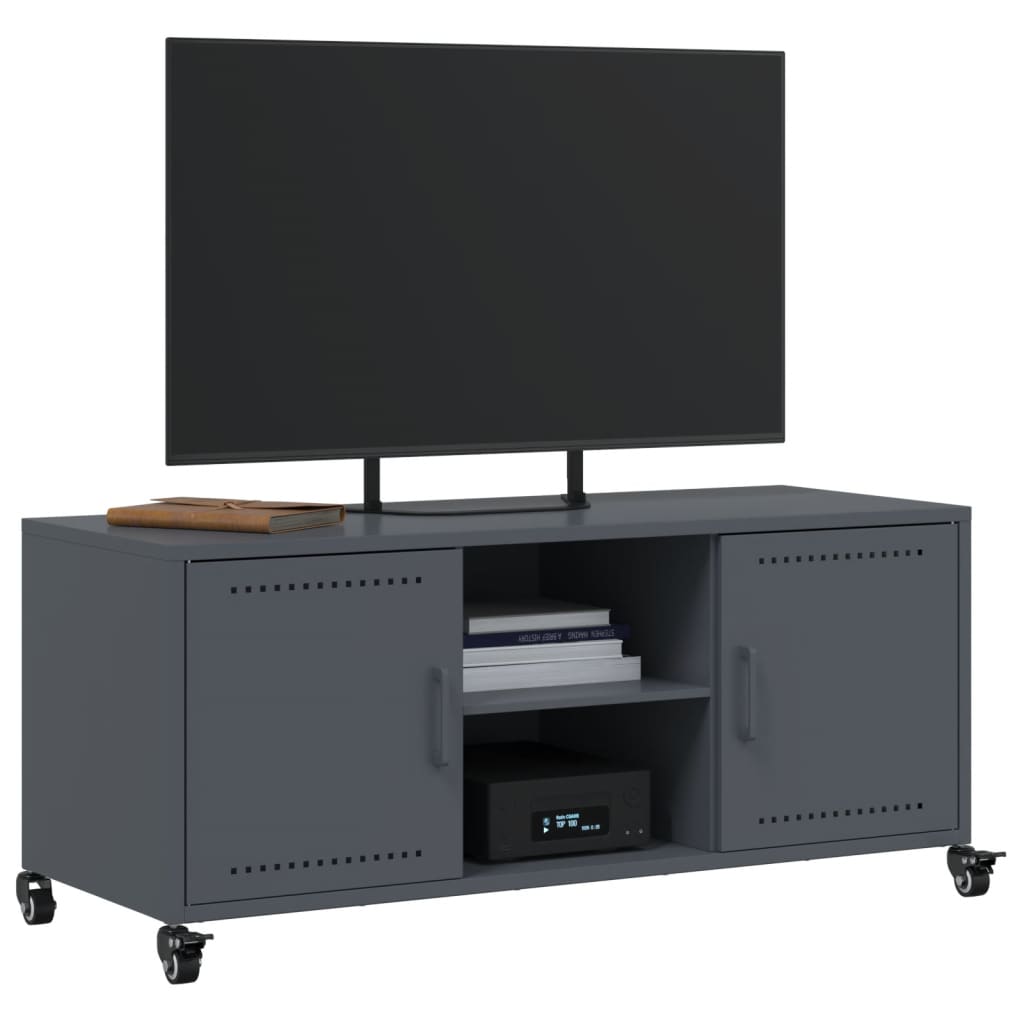 vidaXL TV Cabinet Anthracite 100.5x39x43.5 cm Steel