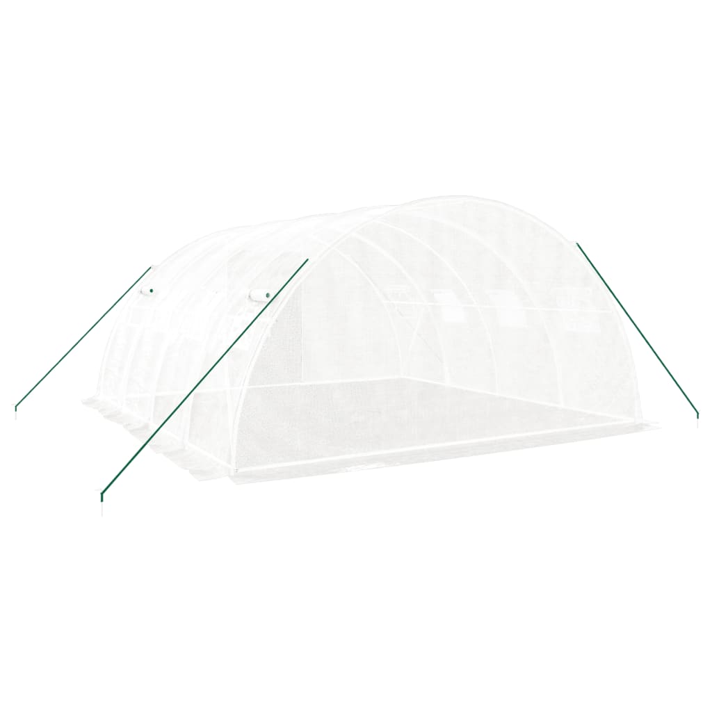 vidaXL Greenhouse with Steel Frame White 16 m² 4x4x2 m