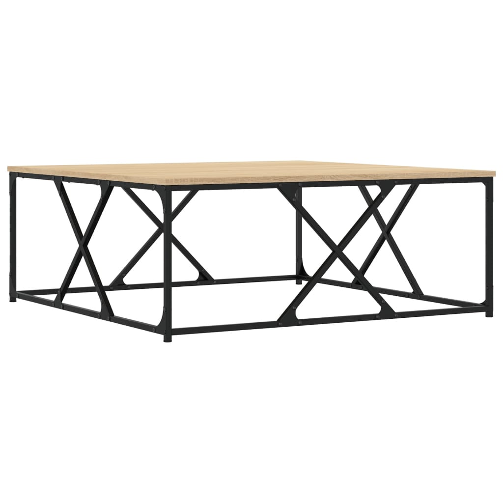 vidaXL Coffee Table Sonoma Oak 100x100x40 cm Engineered Wood