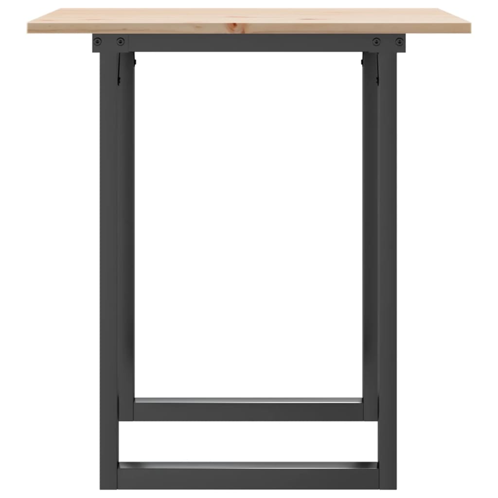 vidaXL Dining Table O-Frame 70x70x75 cm Solid Wood Pine and Cast Iron