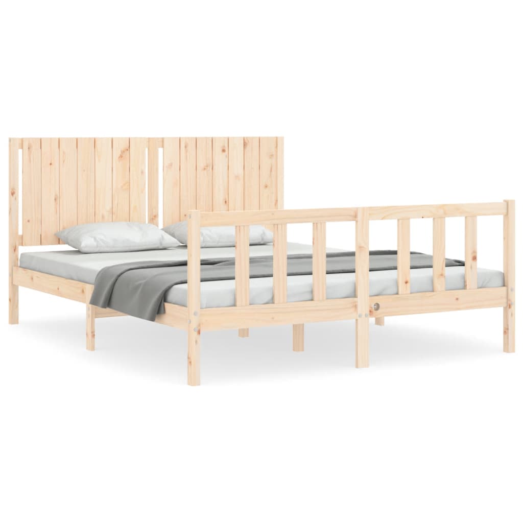 vidaXL Bed Frame without Mattress 160x200 cm Solid Wood Pine