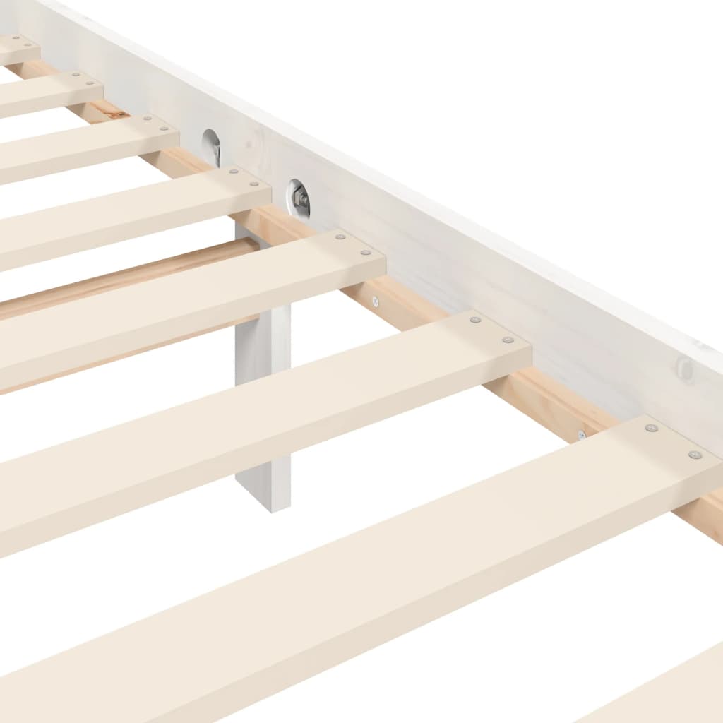 vidaXL Bed Frame without Mattress White 140x190 cm Solid Wood Pine