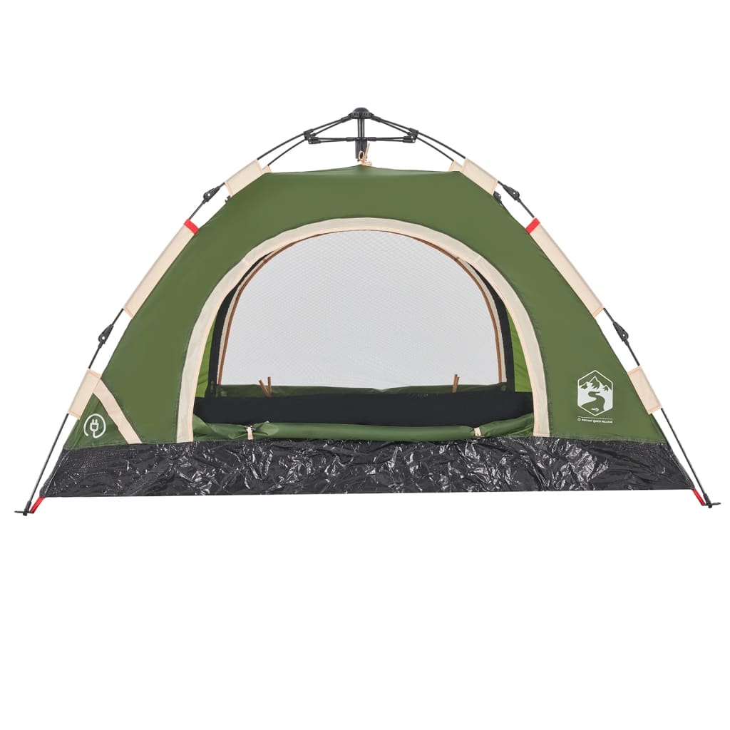 vidaXL Camping Tent 2-Person Green Quick Release