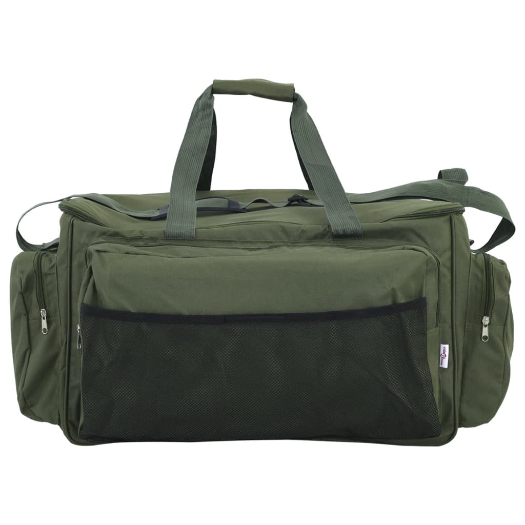 vidaXL Fishing Bag Waterproof Dark Green Oxford Fabric