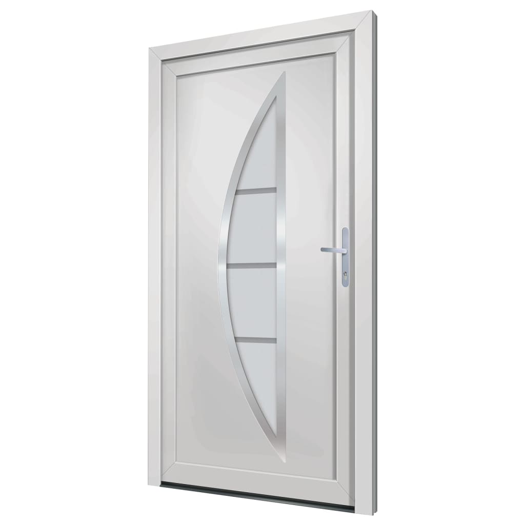 vidaXL Front Door White 98x208 cm PVC