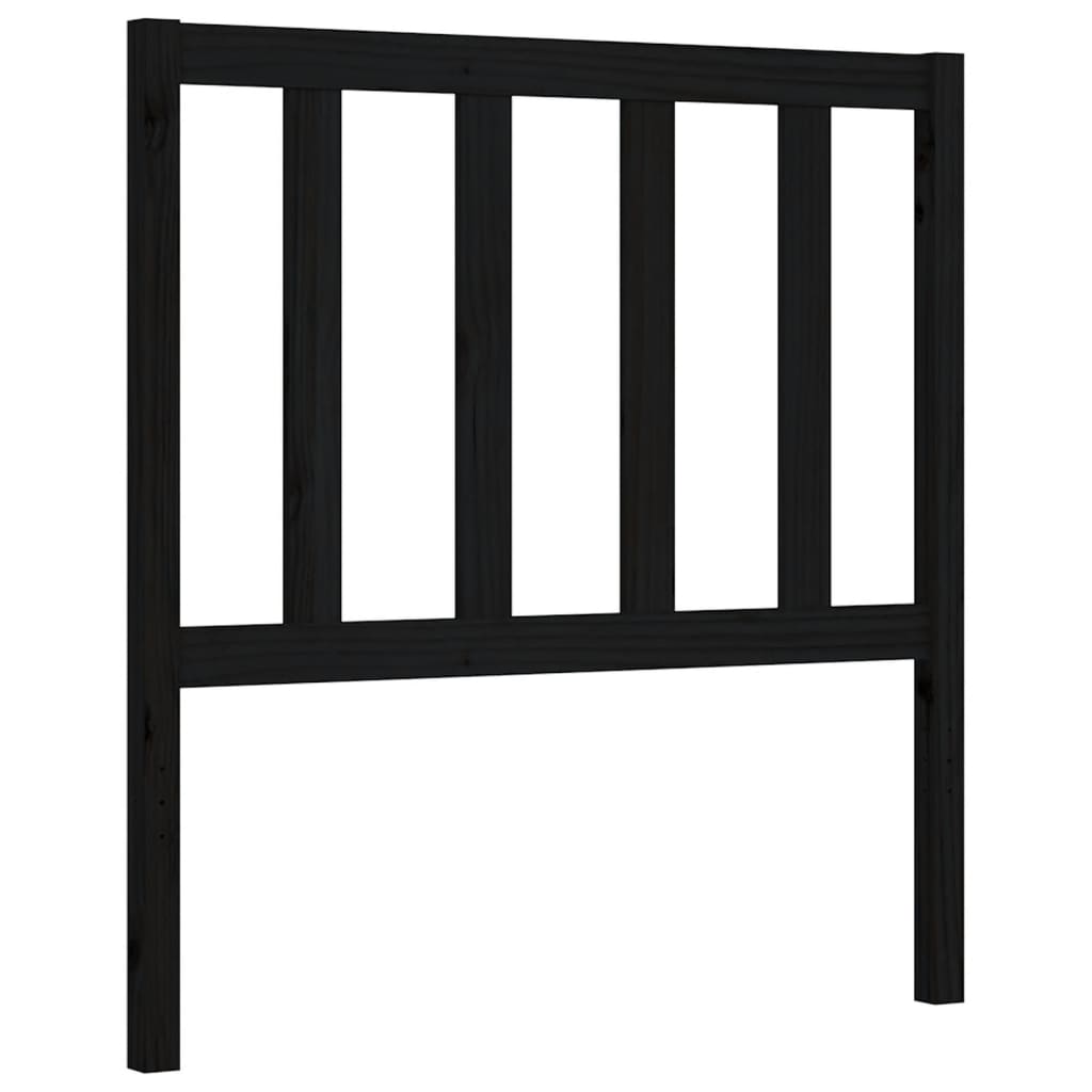 vidaXL Bed Frame without Mattress Black 100x200 cm Solid Wood Pine