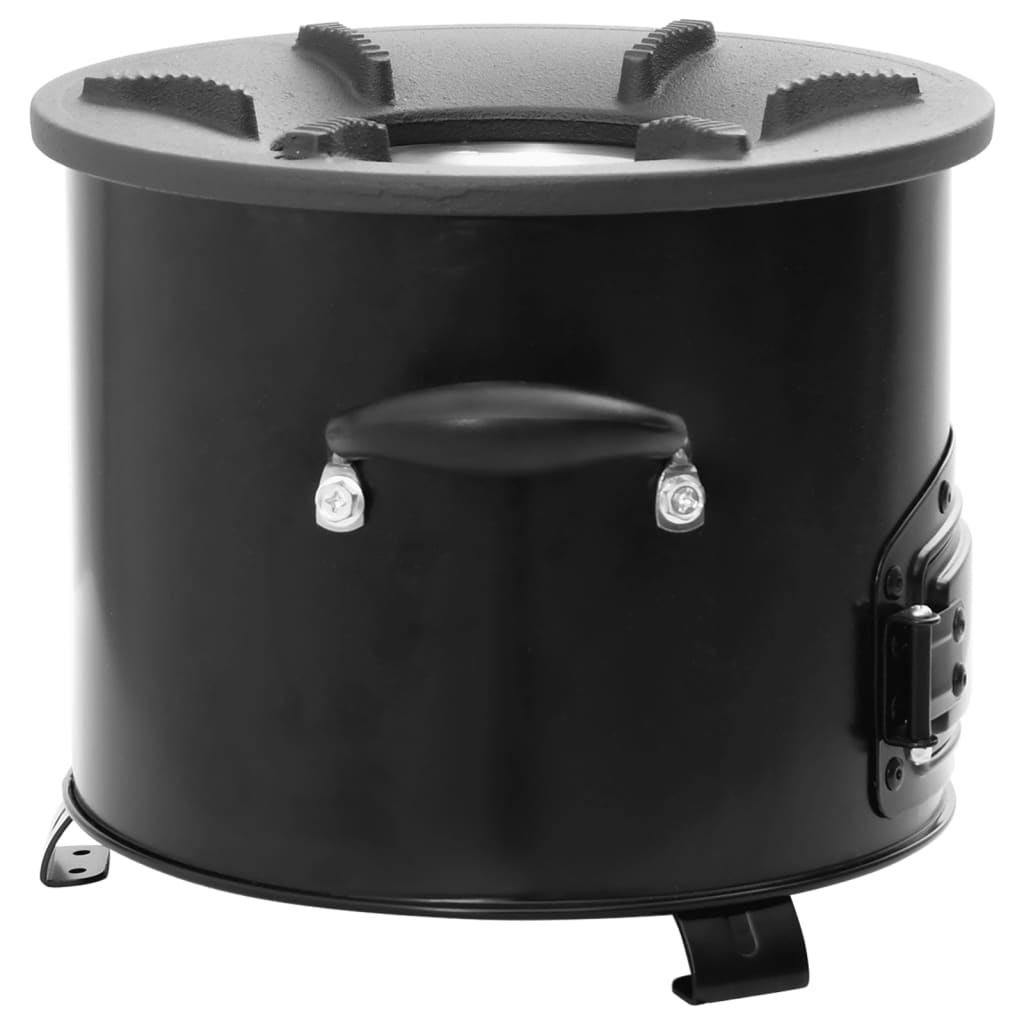 vidaXL Camping Wood Stove Black 36x26x22.5 cm Metal