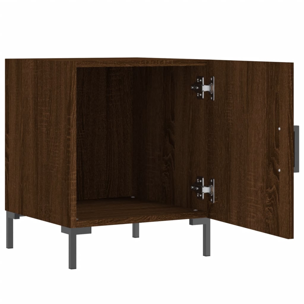 vidaXL Bedside Cabinet Brown Oak 40x40x50 cm Engineered Wood