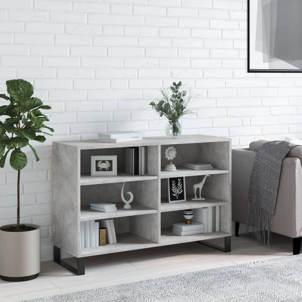 vidaXL Sideboard Concrete Grey 103.5x35x70 cm Engineered Wood