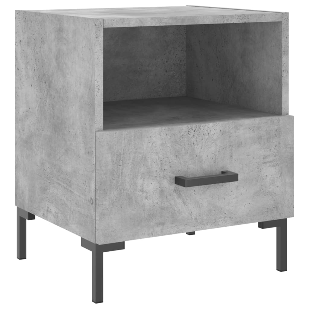 vidaXL Bedside Cabinets 2 pcs Concrete Grey 40x35x47.5 cm Engineered Wood