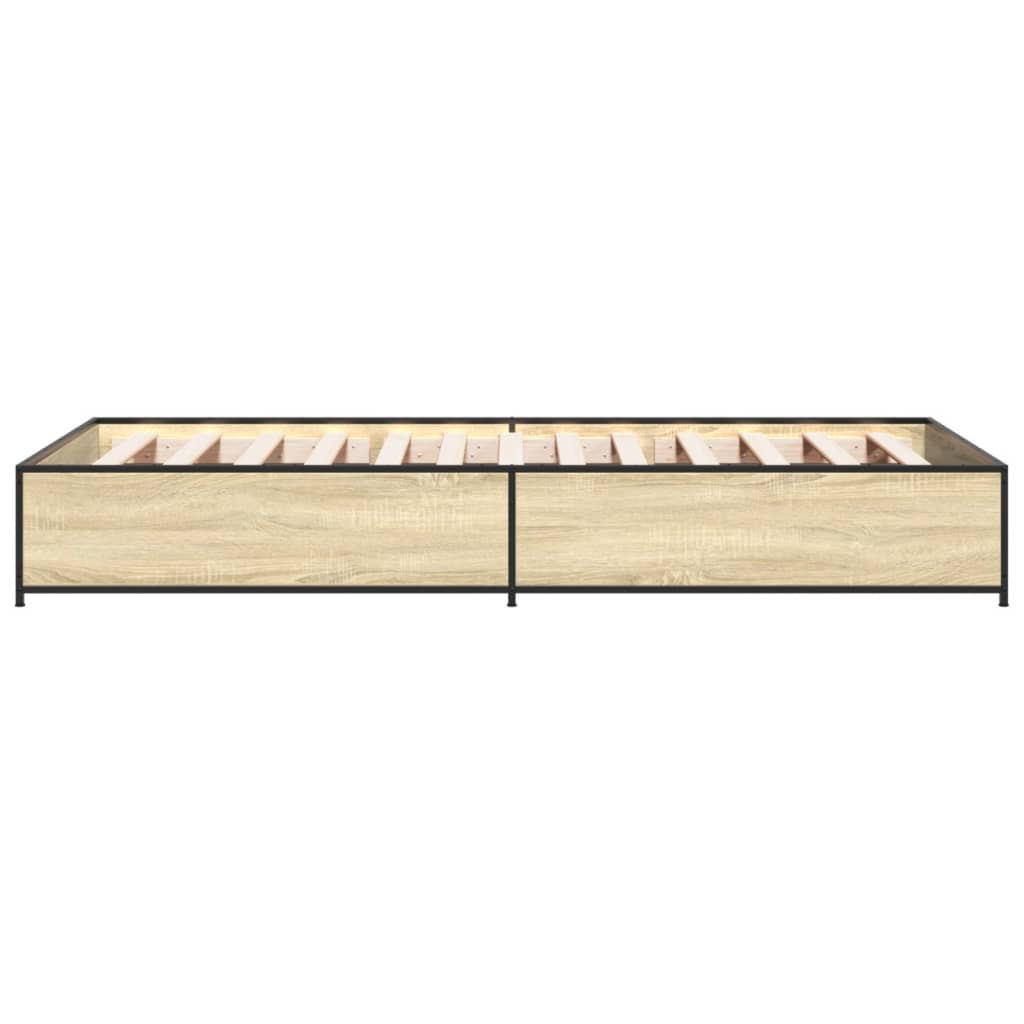 vidaXL Bed Frame without Mattress Sonoma Oak 90x190 cm Single