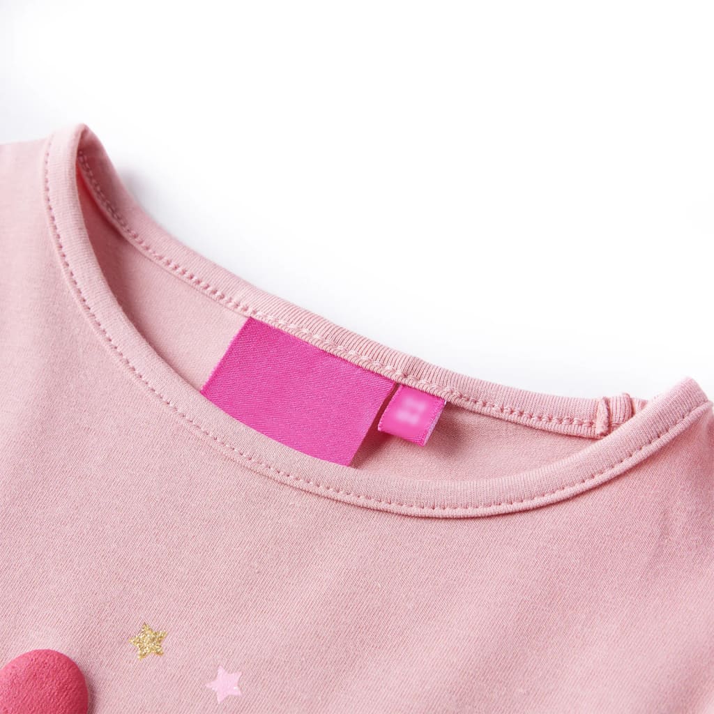 Kids' T-shirt with Long Sleeves Light Pink 116