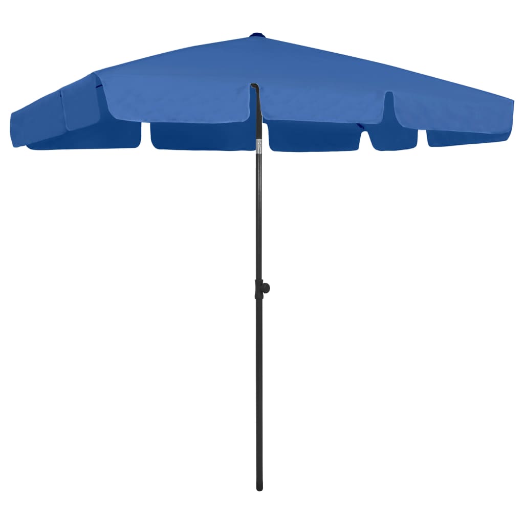 vidaXL Beach Parasol Azure Blue 200x125 cm