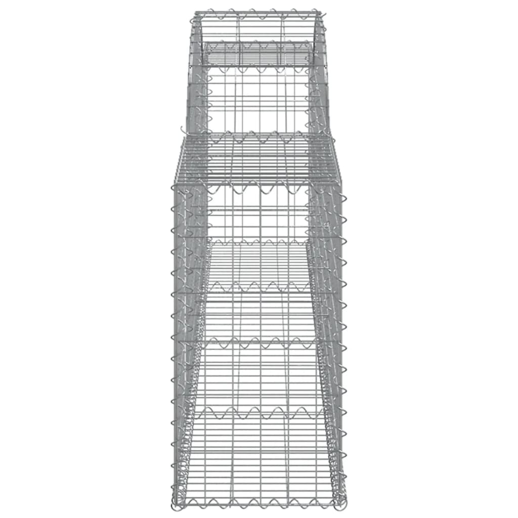 vidaXL Arched Gabion Baskets 20 pcs 300x30x60/80 cm Galvanised Iron