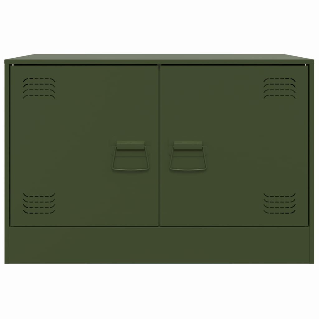 vidaXL TV Cabinet Olive Green 67x39x44 cm Steel