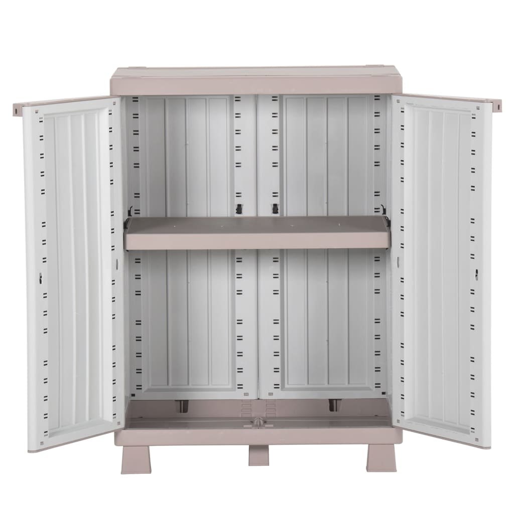 vidaXL Storage Cabinet with 2 Doors 68x39x91.5 cm Light Grey and Beige