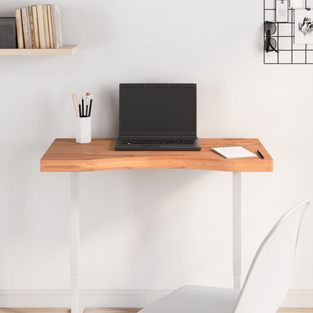 vidaXL Desk Top 80x(36-40)x4 cm Solid Wood Beech