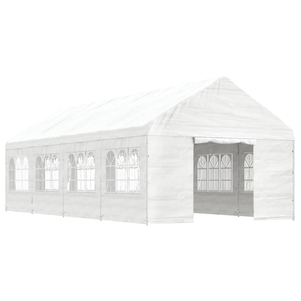 vidaXL Gazebo with Roof White 8.92x4.08x3.22 m Polyethylene