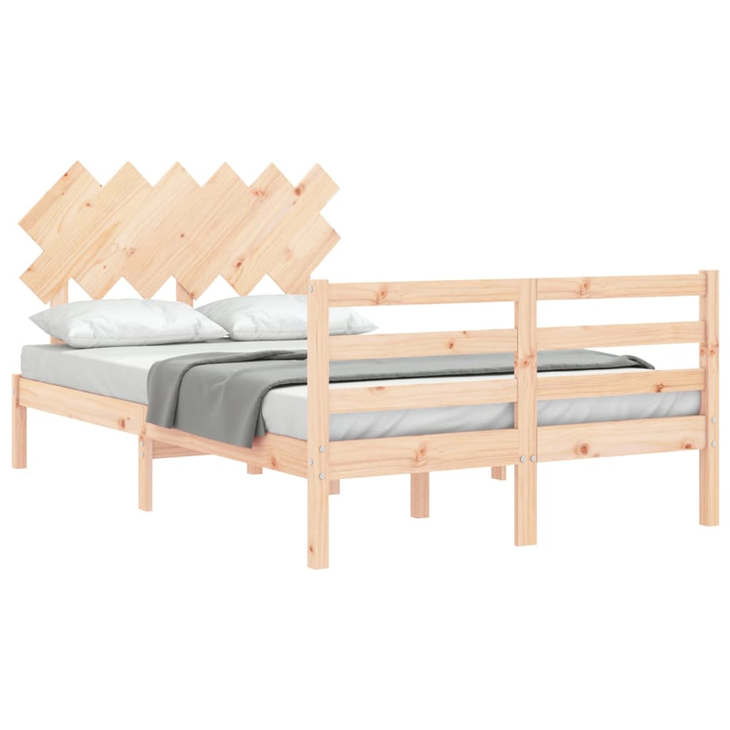 vidaXL Bed Frame without Mattress Double Solid Wood