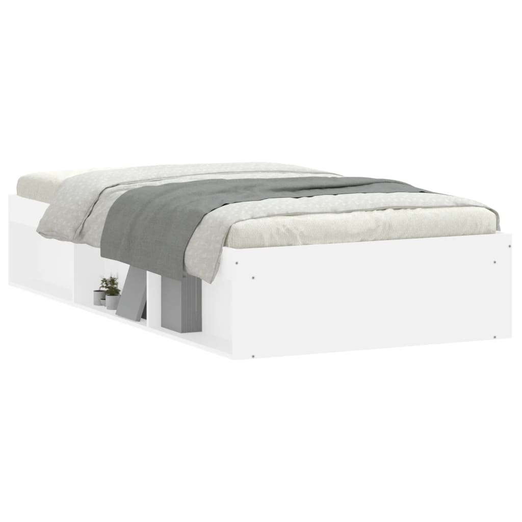 vidaXL Bed Frame without Mattress White 100x200 cm