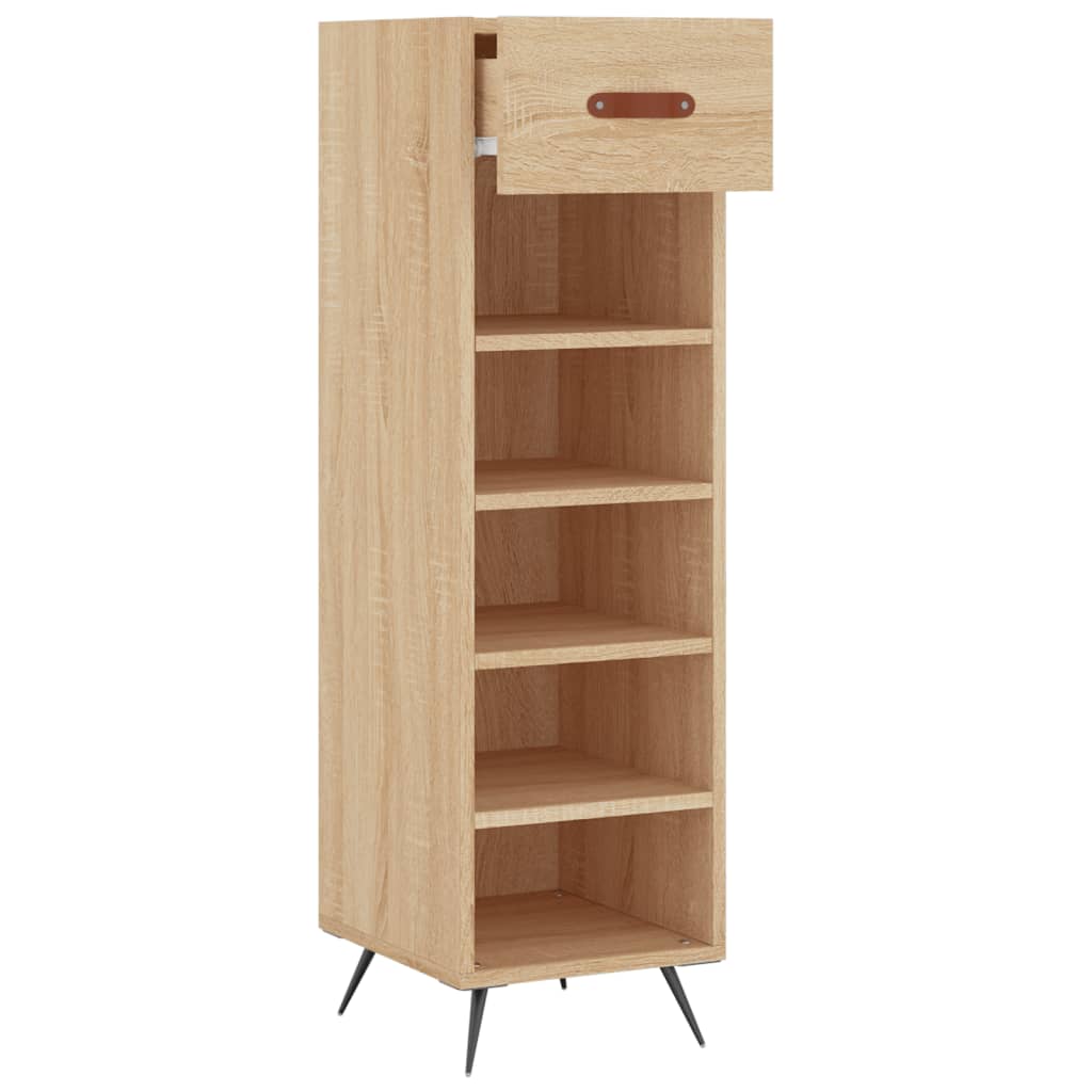 vidaXL Shoe Cabinet Sonoma Oak 30x35x105 cm Engineered Wood