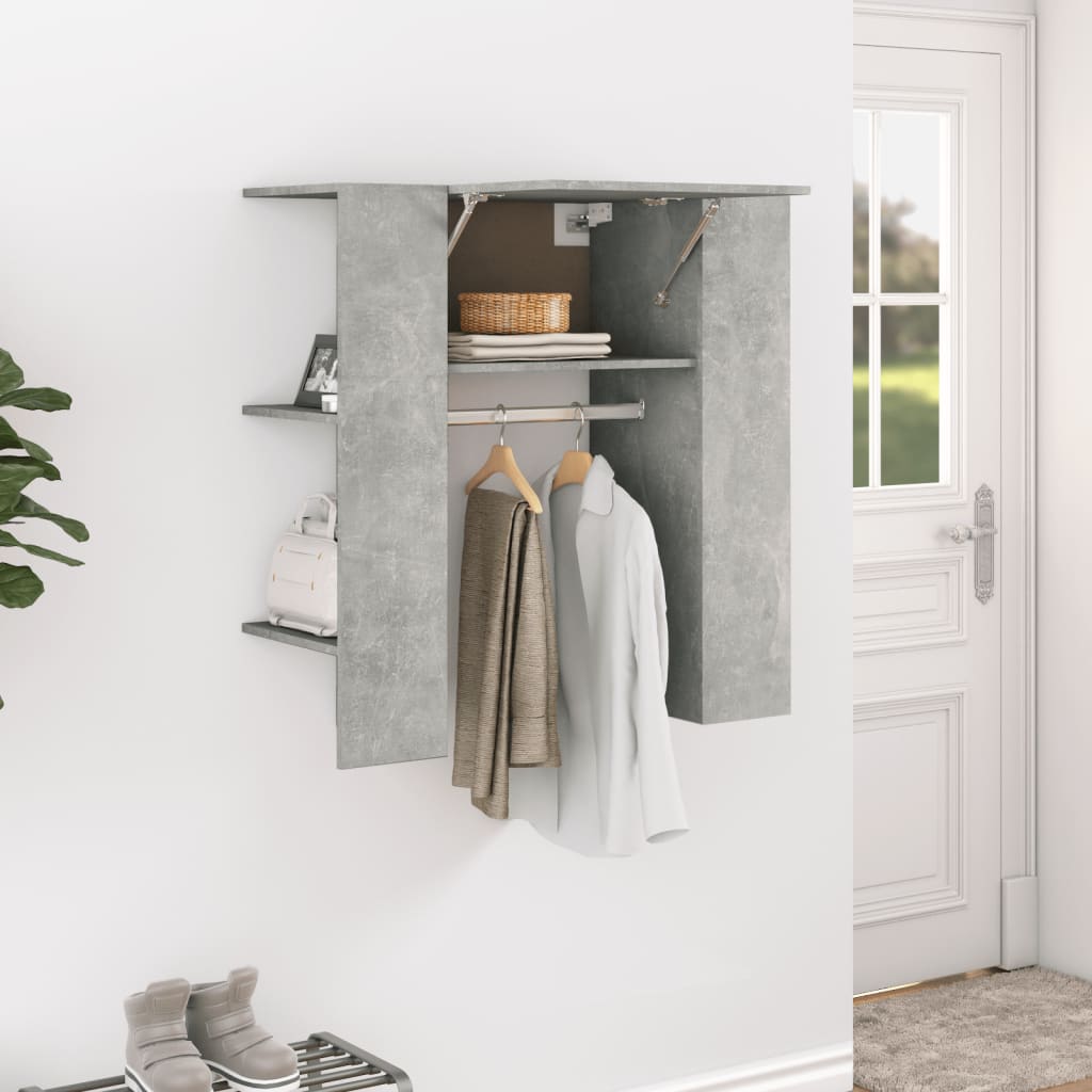 vidaXL Hallway Cabinet Concrete Grey 97.5x37x99 cm Engineered Wood