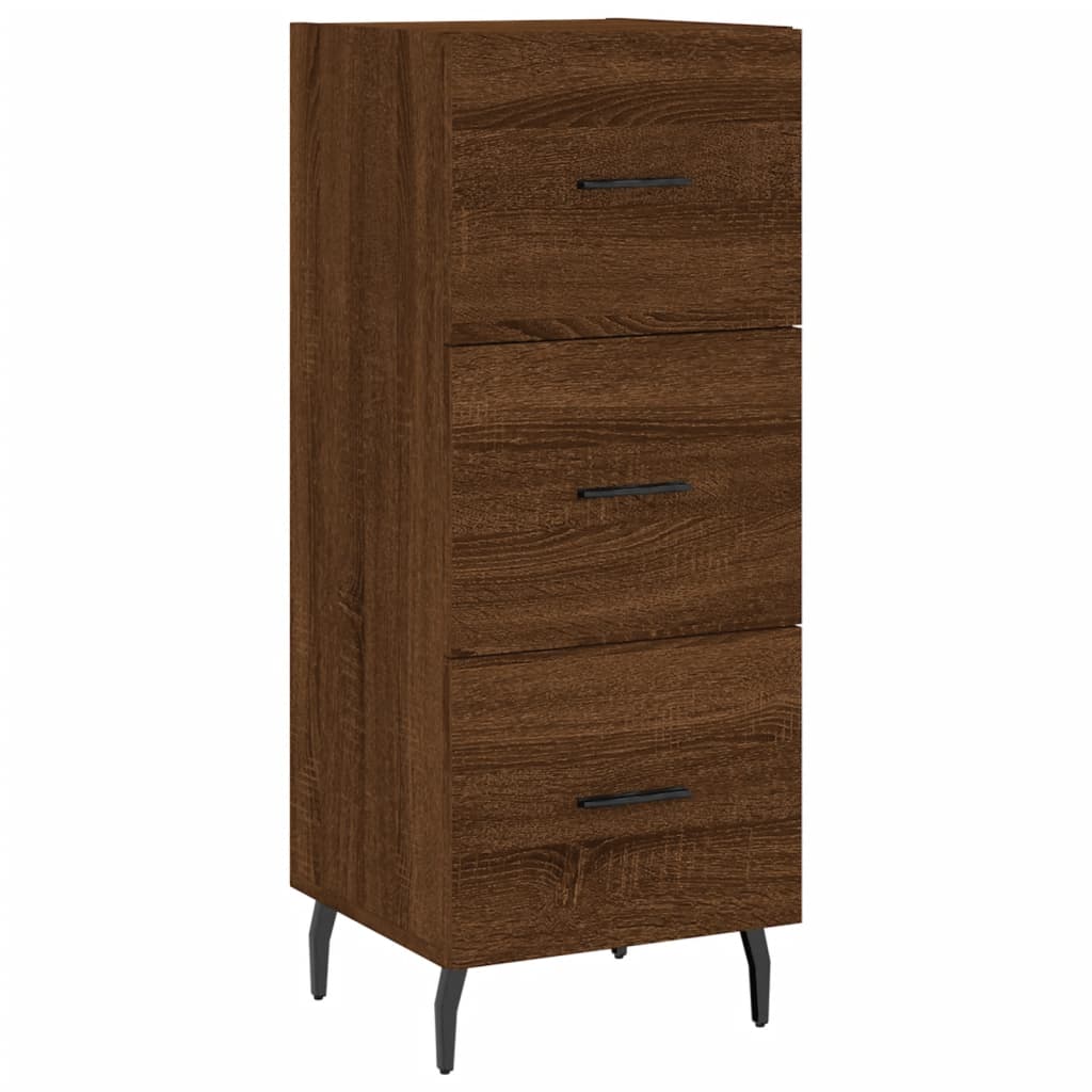 vidaXL Highboard Brown Oak 34.5x34x180 cm Engineered Wood