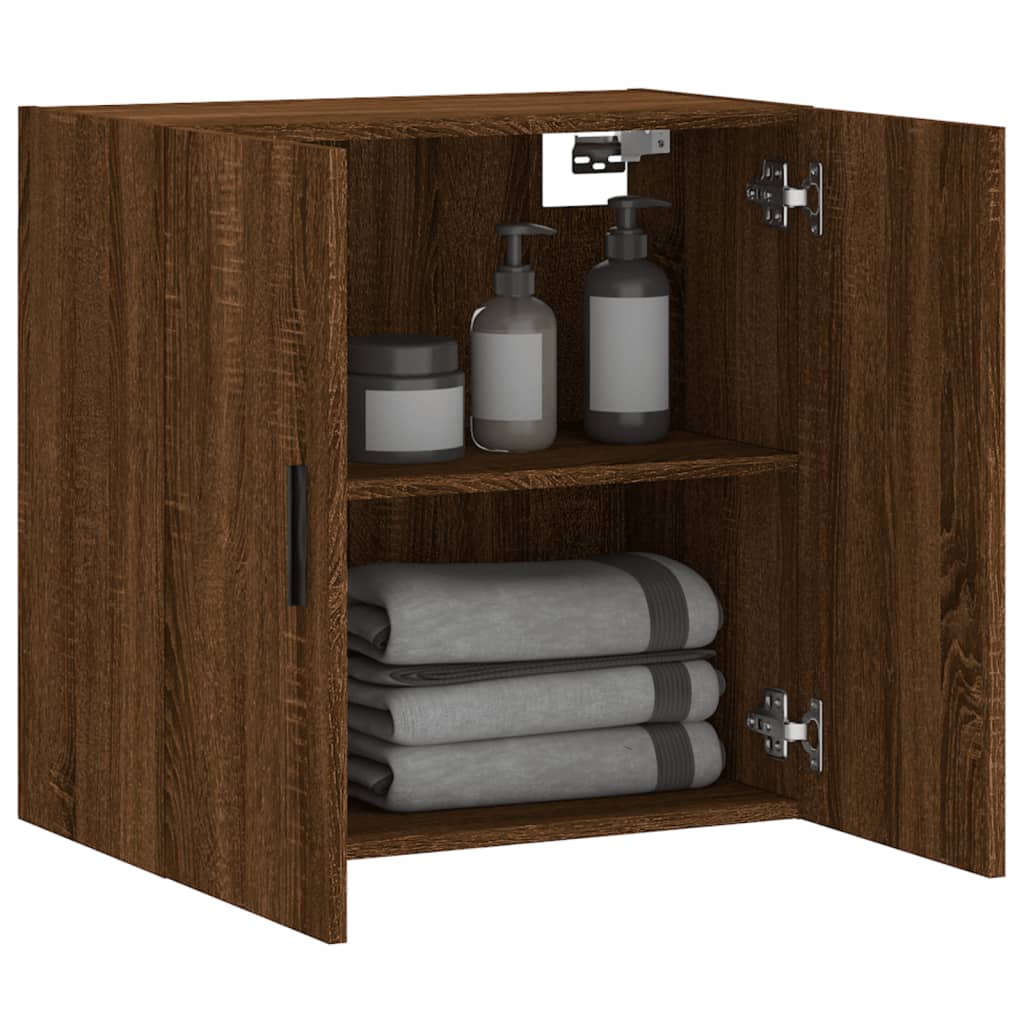 vidaXL Wall Cabinet Brown Oak 60x31x60 cm Engineered Wood