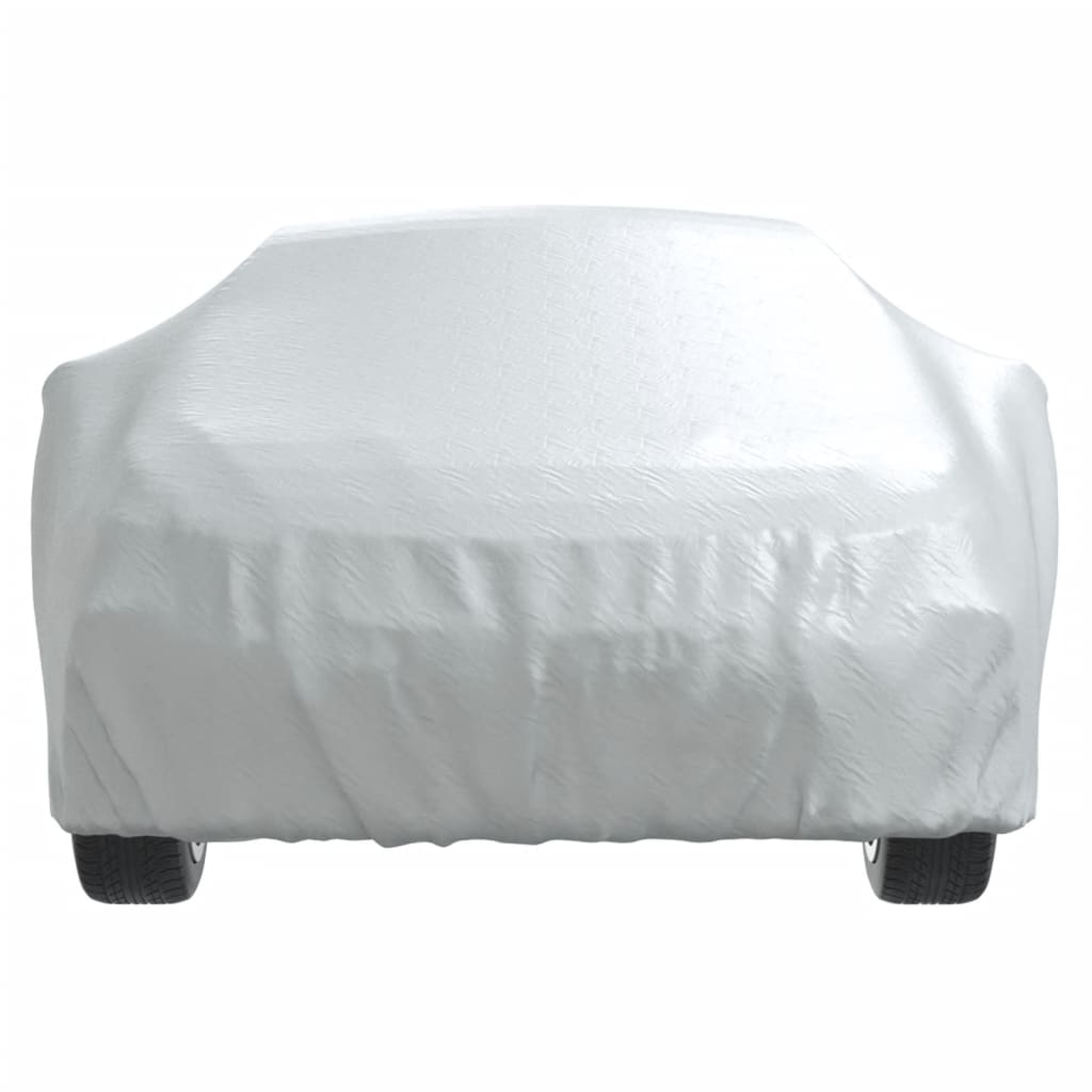 vidaXL Car Cover for Sedan with Buckle Straps Full Silver M