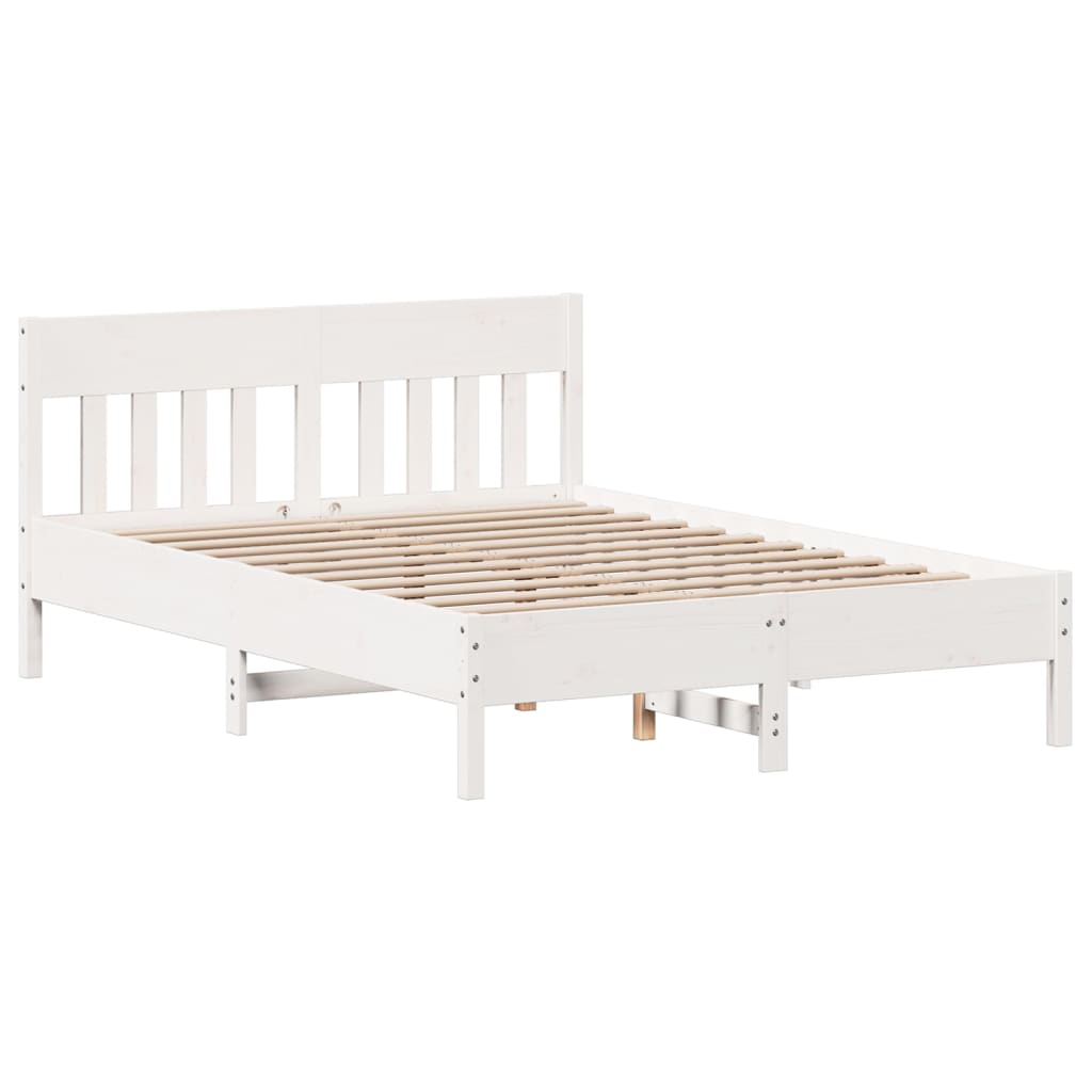 vidaXL Bed Frame without Mattress White 120x200 cm Solid Wood Pine