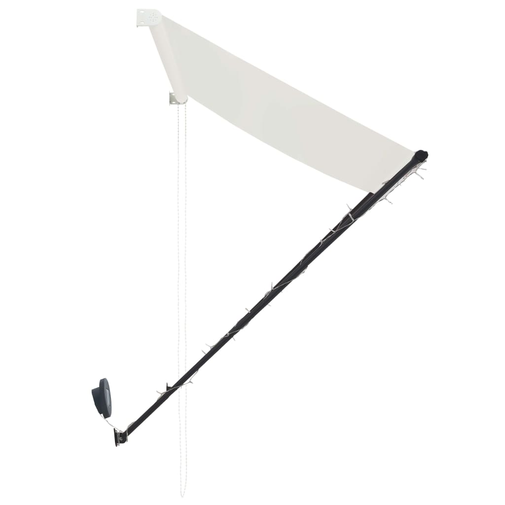 vidaXL Retractable Awning with LED 350x150 cm Cream