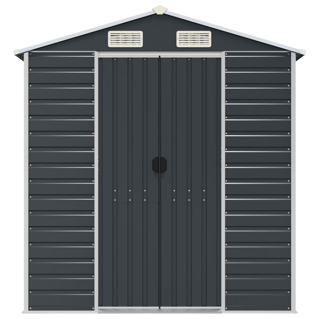 vidaXL Garden Shed Anthracite 191x215x198 cm Galvanised Steel