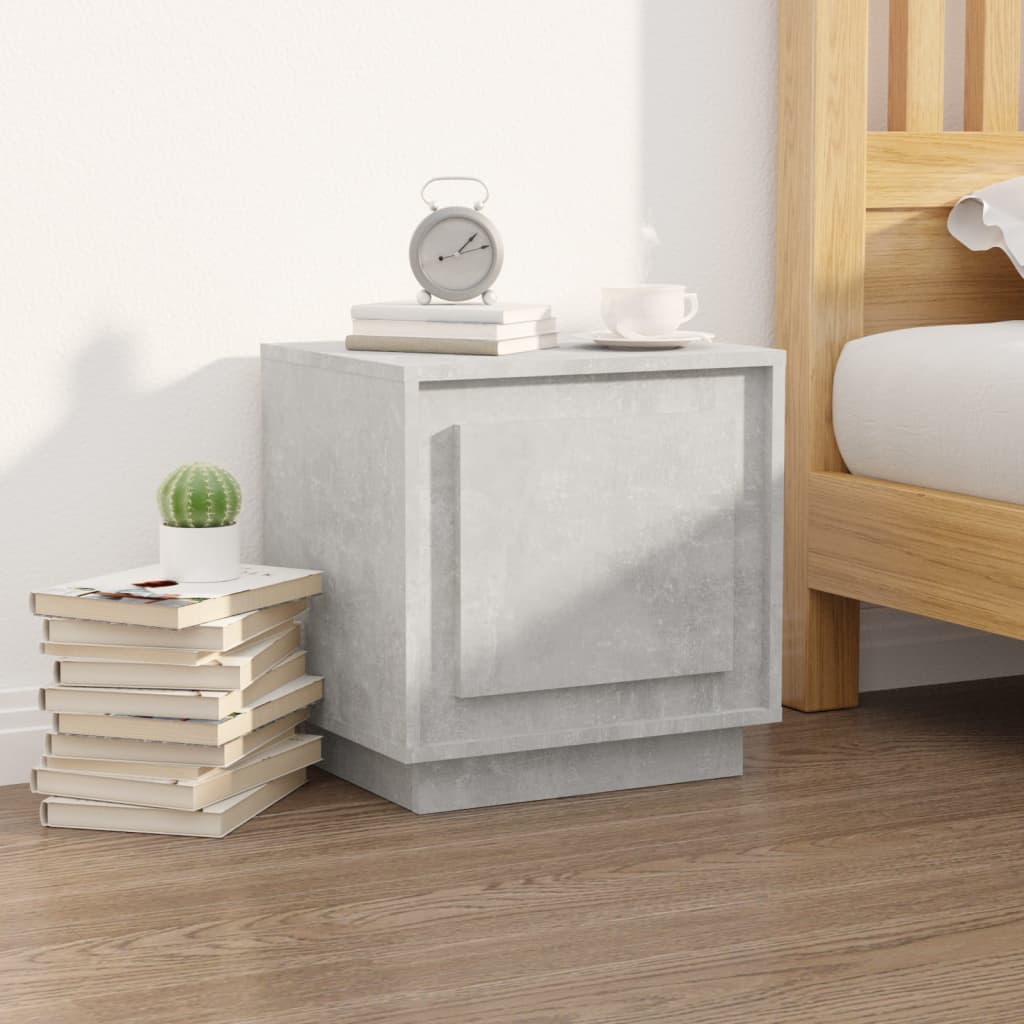 vidaXL Bedside Cabinet Concrete Grey 44x35x45 cm Engineered Wood