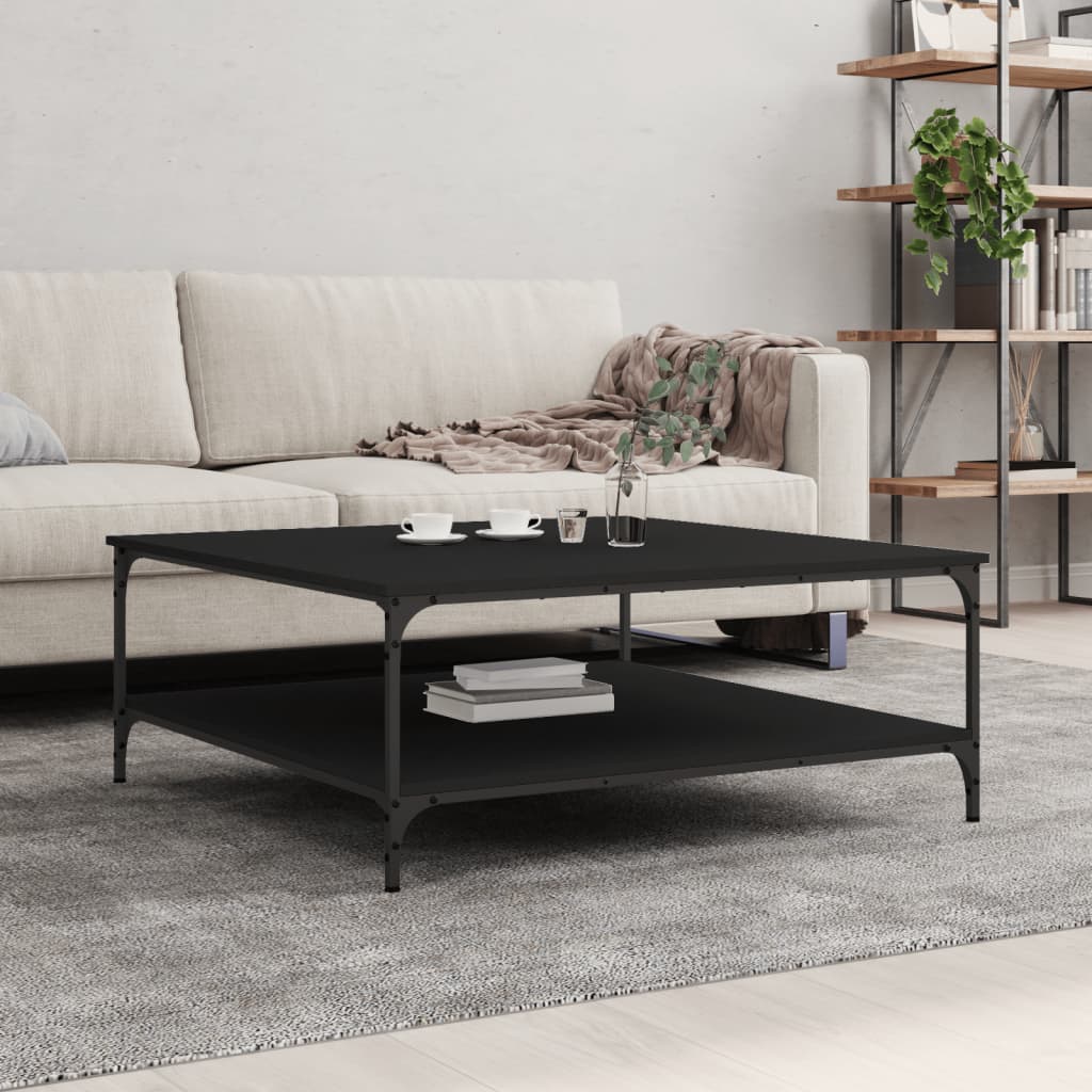 vidaXL Coffee Table Black 100x100x40 cm Engineered Wood