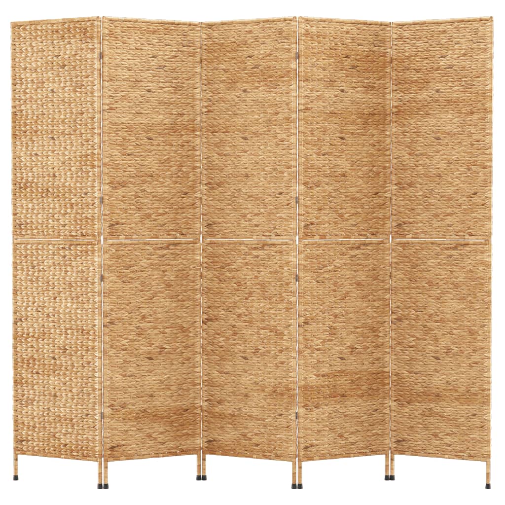 vidaXL Room Divider 5-Panel 205x180 cm Water Hyacinth