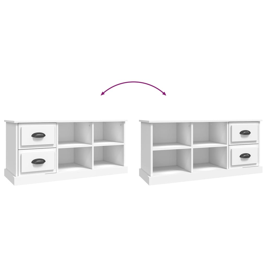 vidaXL TV Cabinet White 102x35.5x47.5 cm Engineered Wood