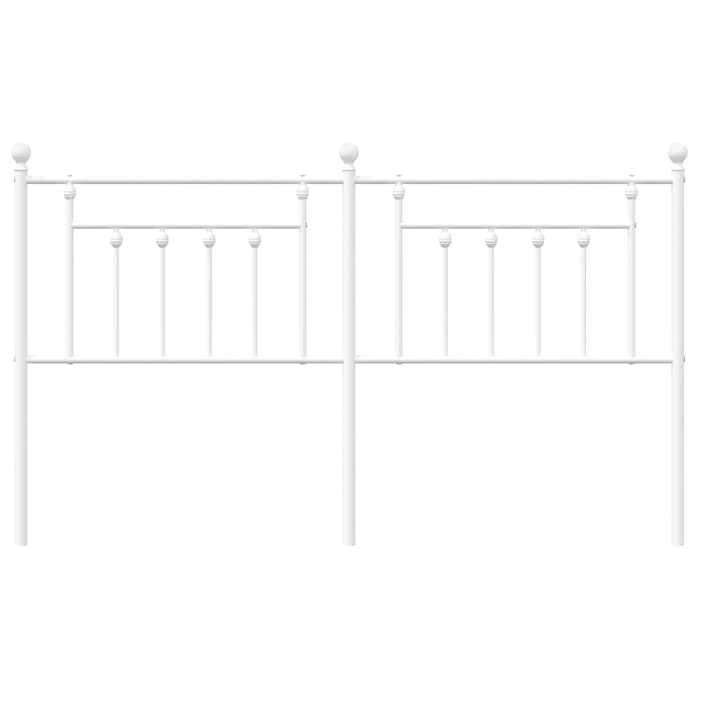 vidaXL Metal Headboard White 160 cm